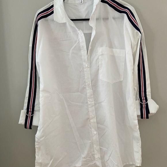 Belted striped sleeve shirt - Picture 2 of 5